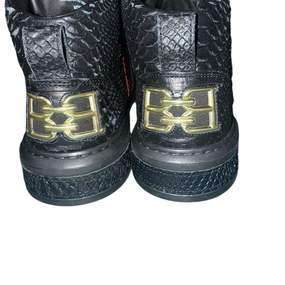 Men’s BALLY Croc Embossed Leather Sneakers US 8.5 - Picture 7 of 9